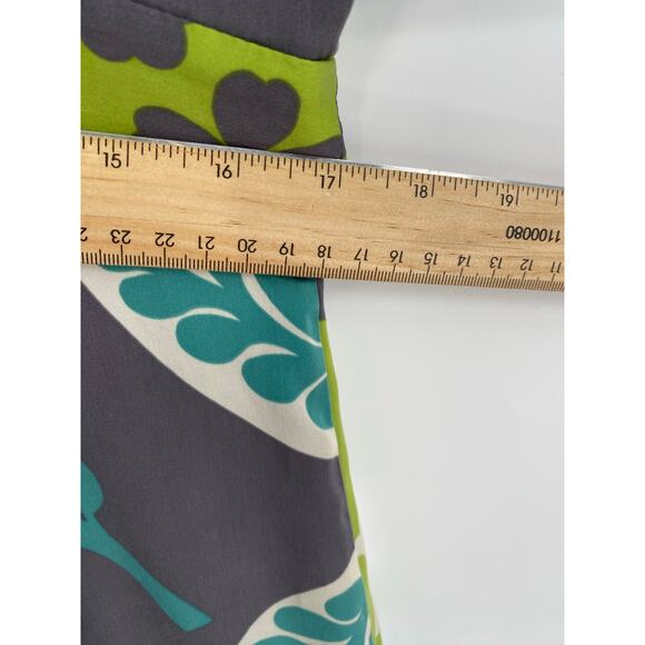 Boden Dress Women's 12 Green Paisley Print Silk Shift Cruise - Picture 8 of 8